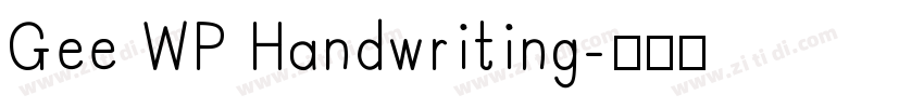 Gee WP Handwriting字体转换